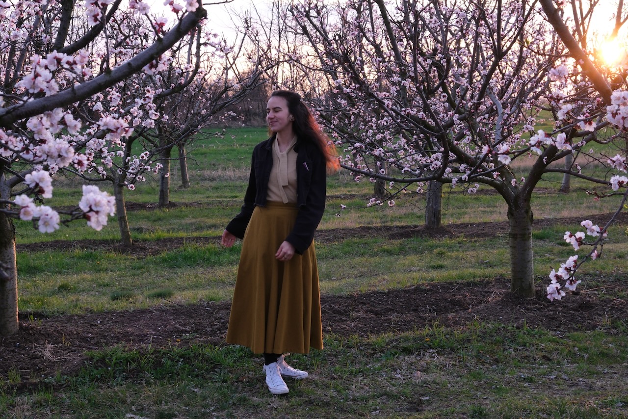 Svetlana in blooming garden