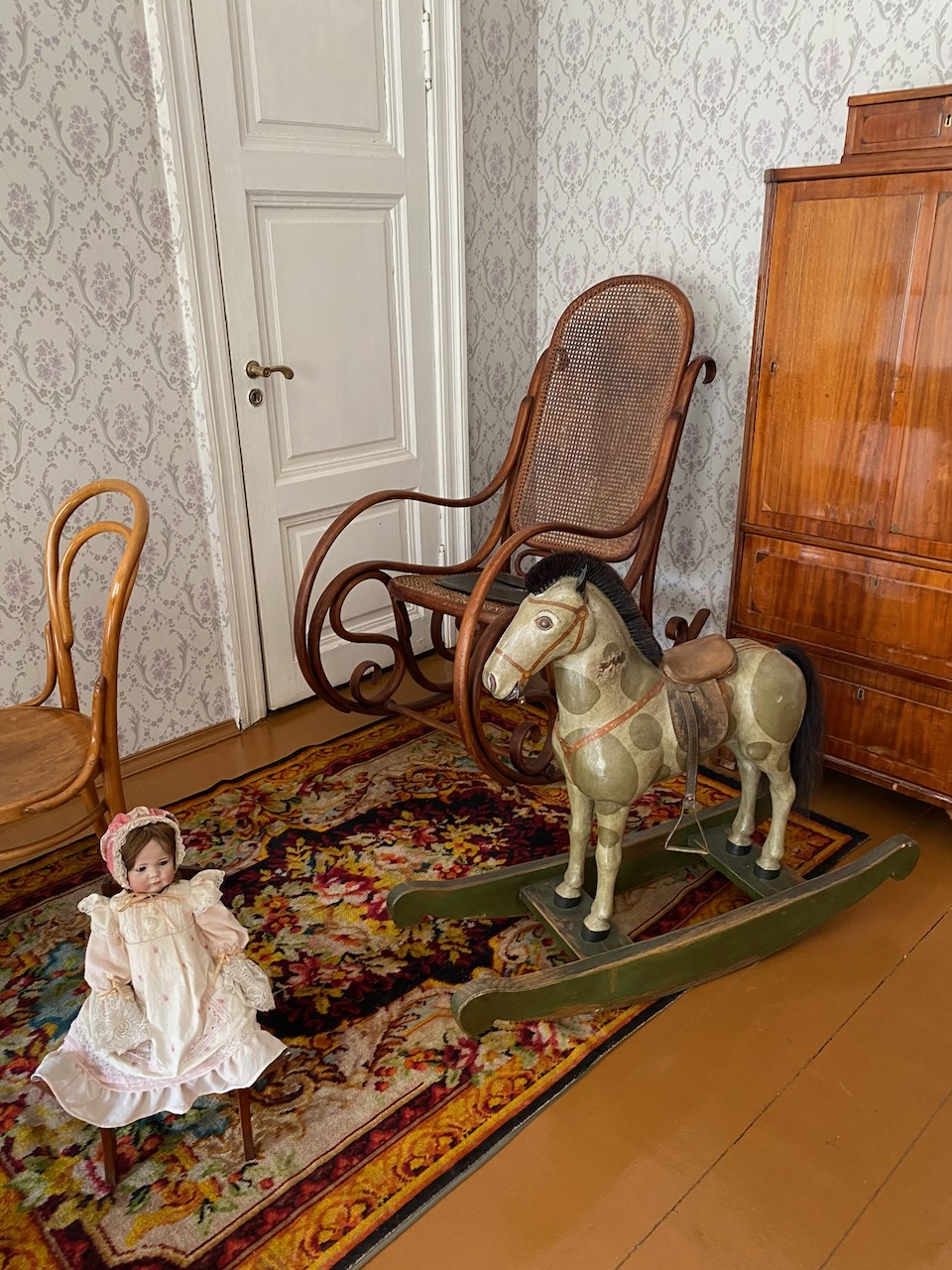 Vintage room with rocking chair